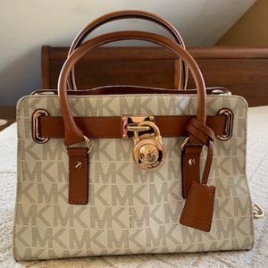 Women's Michael Kors Signature Leather Satchel Handbag